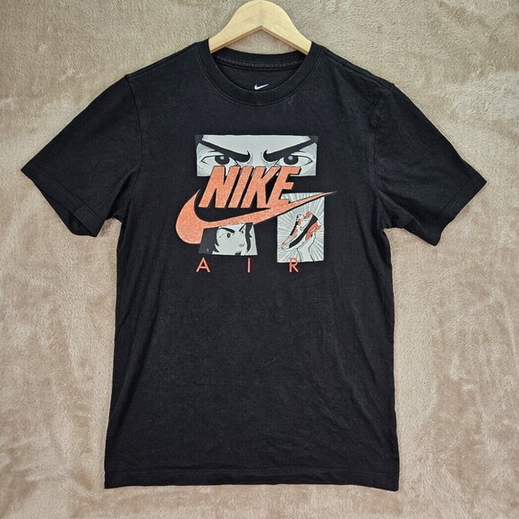 Nike Air T-Shirt Anime Graphic Print The Nike Tee Short Sleeve Mens Size S Black - Picture 2 of 10